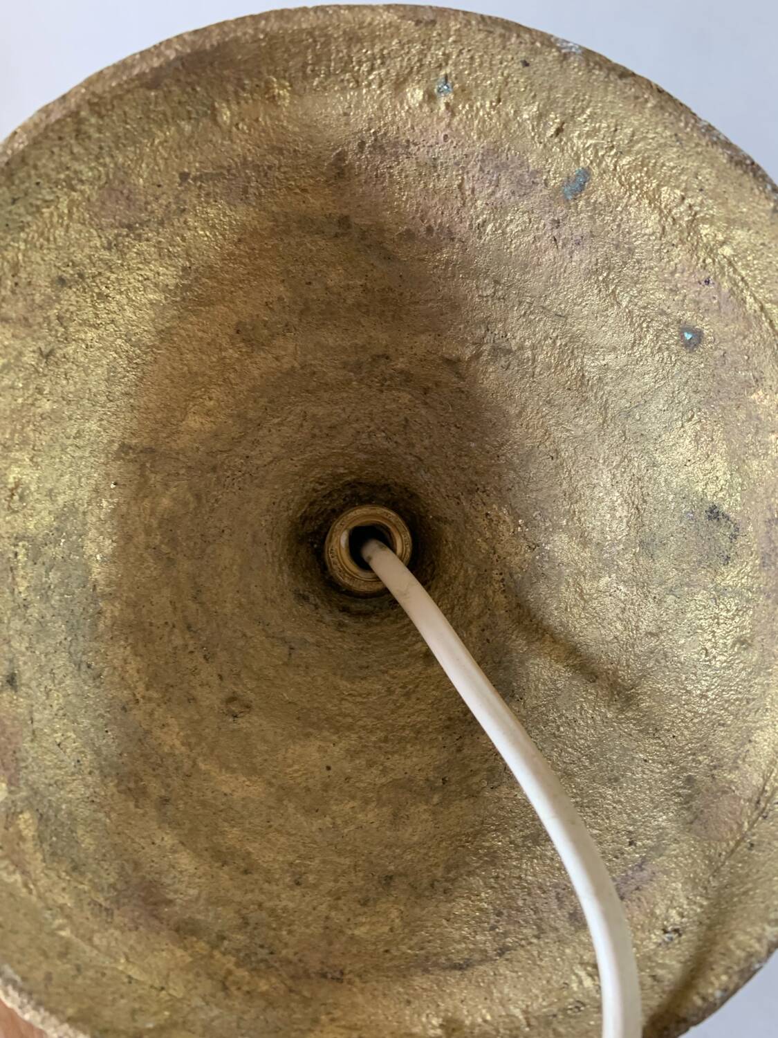 Golden brass floor lamp