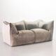 Mario Bellini 2-Seat Le Bambole Sofa for C&B Italia in Leather & Fabric 70s