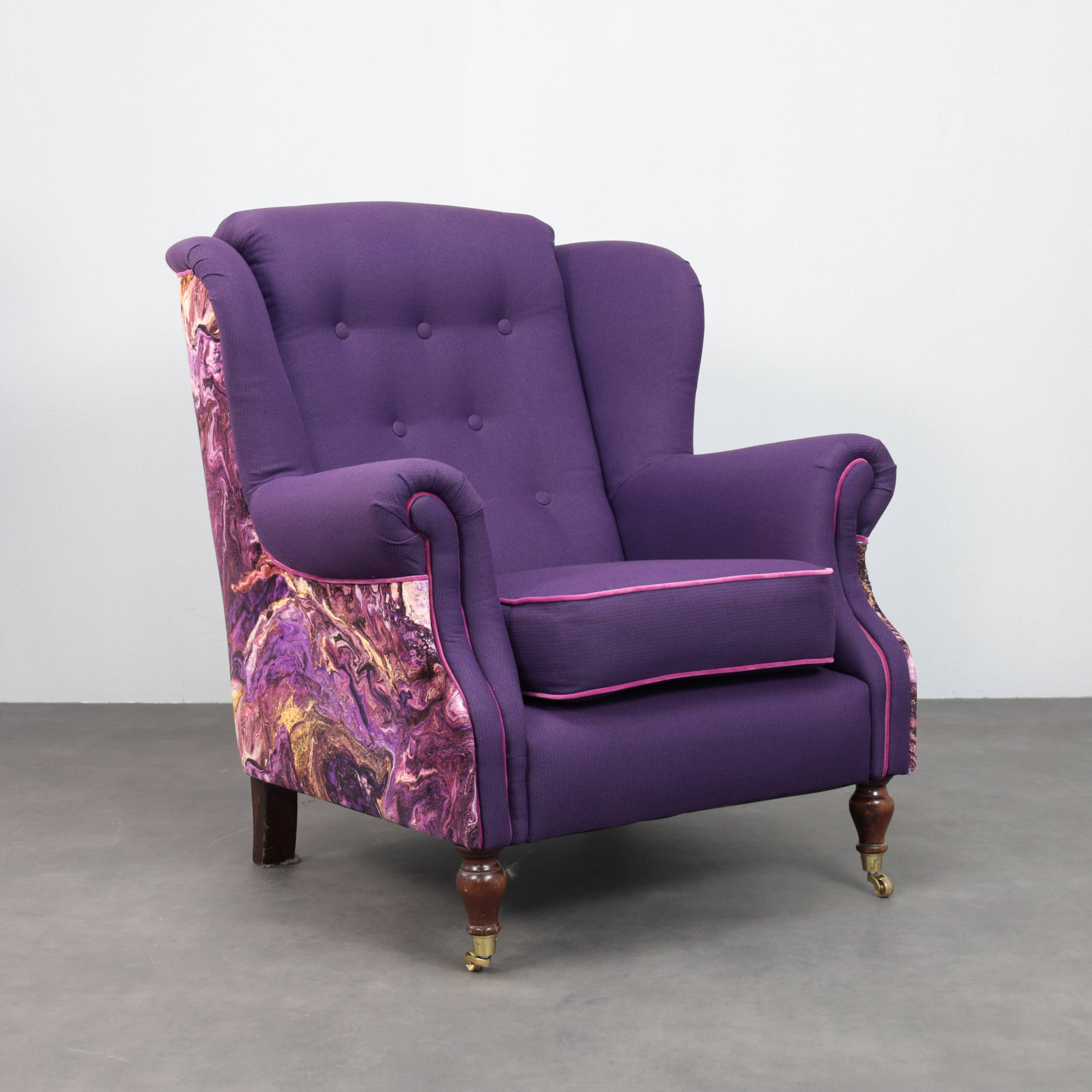 Classic wing chair in the style of Howard & Sons, 1960s