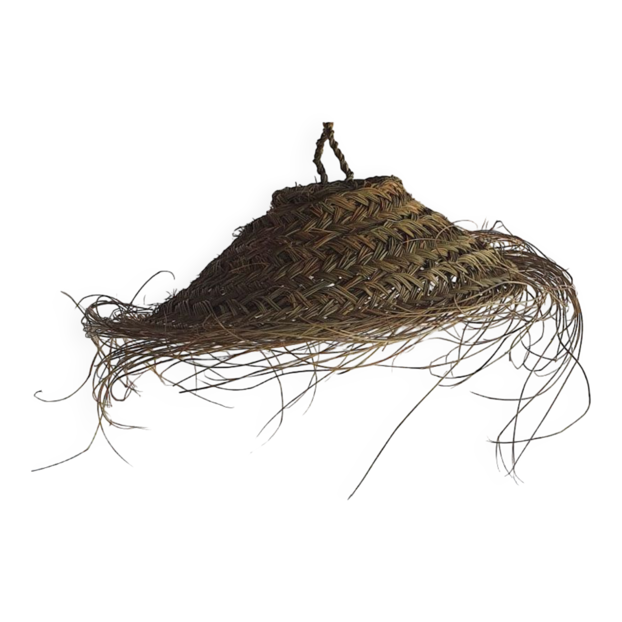 Doum pendant lamp in natural esparto