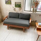 Daybed expandable Scandinavian 2-seater bench