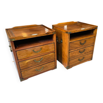 Pair of Navigation Bedside Tables - Cashmere