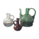 Series of 3 vintage glass carafes