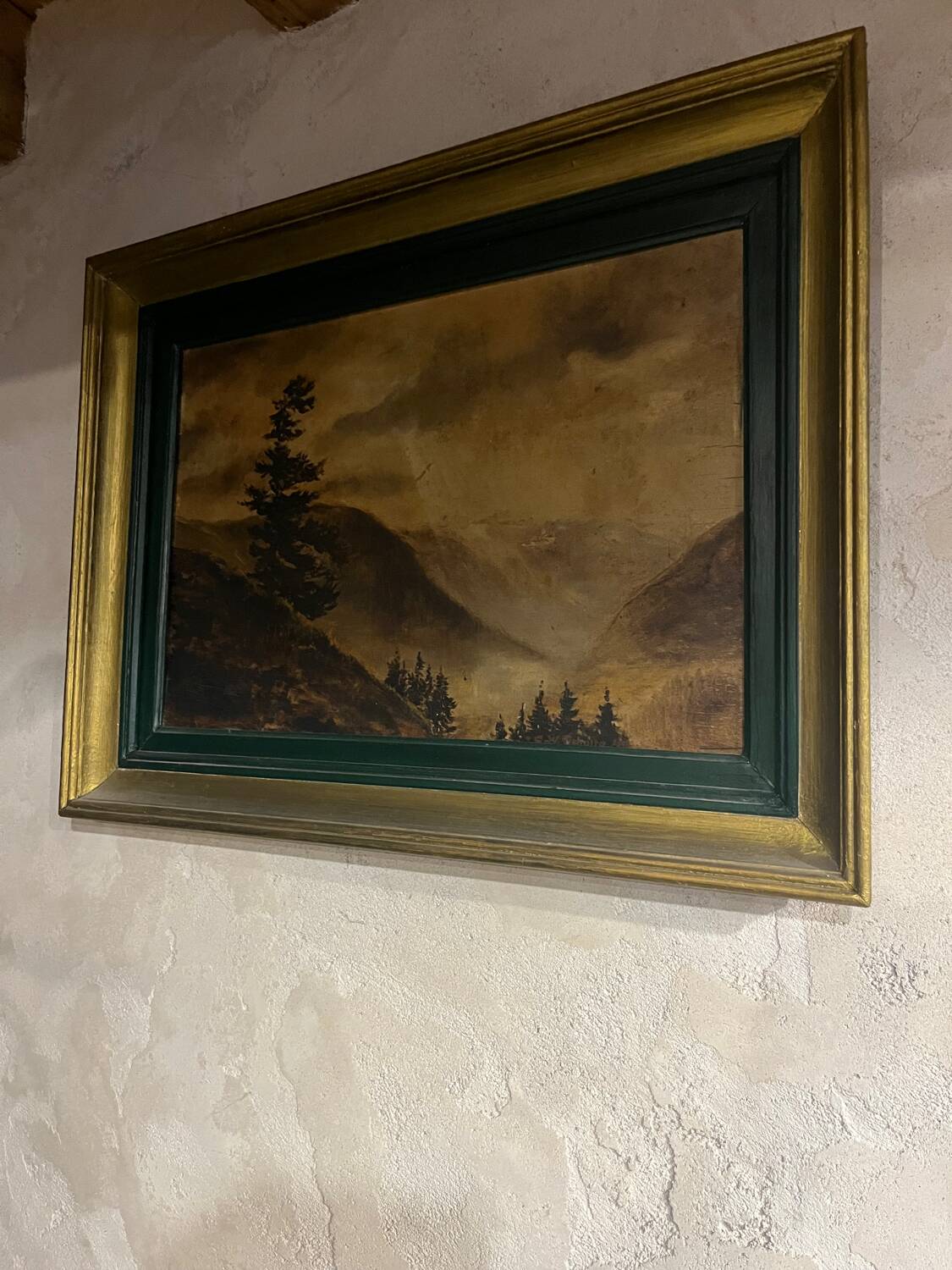 Old painting, early 20th century, landscape