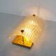 Set (2) of 1970s Italian brass & Murano glass wall lights