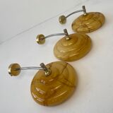Set of 3 vintage wall lamps 1950