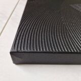 Minimalist monochrome abstract painting in black