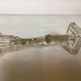 Art Deco geometric candle holder