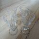 4 thick glass stemmed glasses