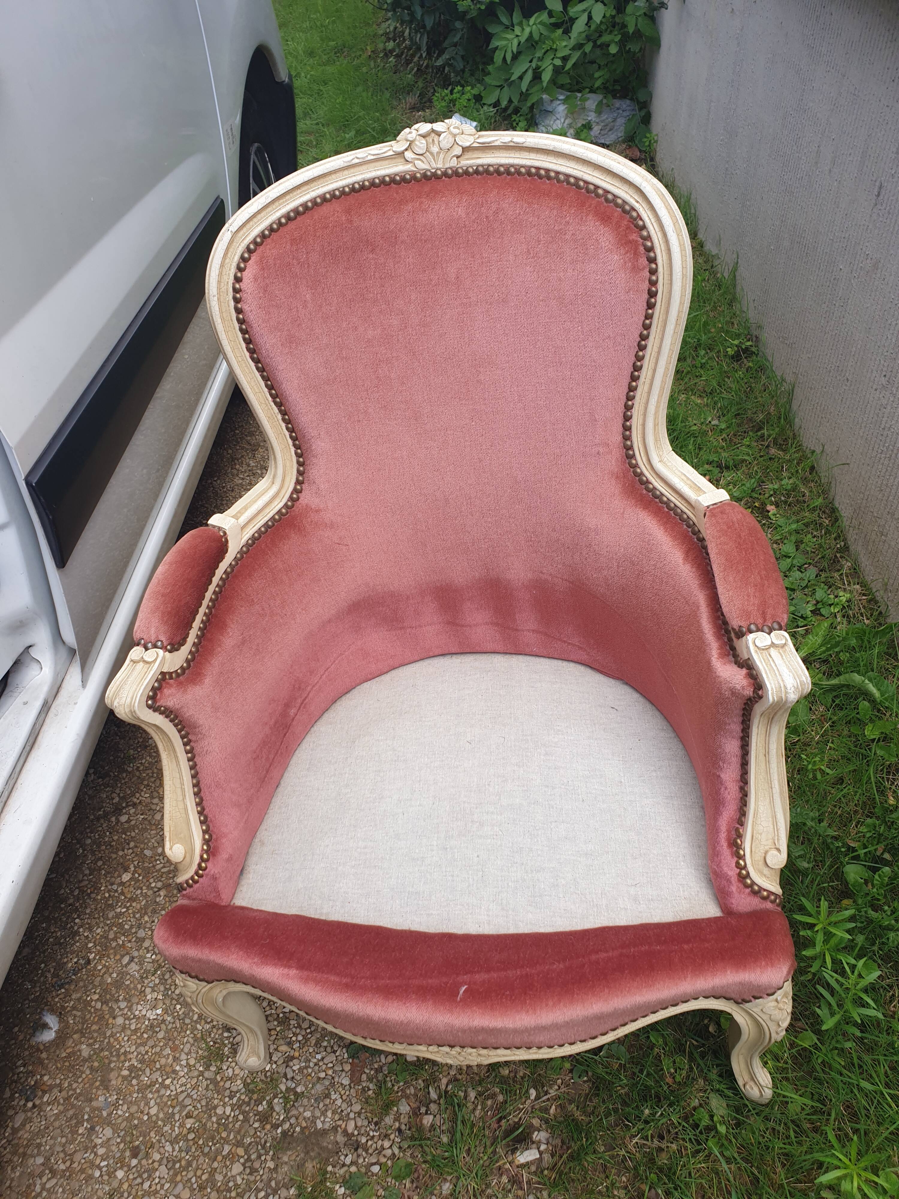 Louis XV style bergère armchair