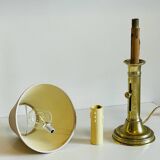 Vintage Solid Brass Candlestick Lamp