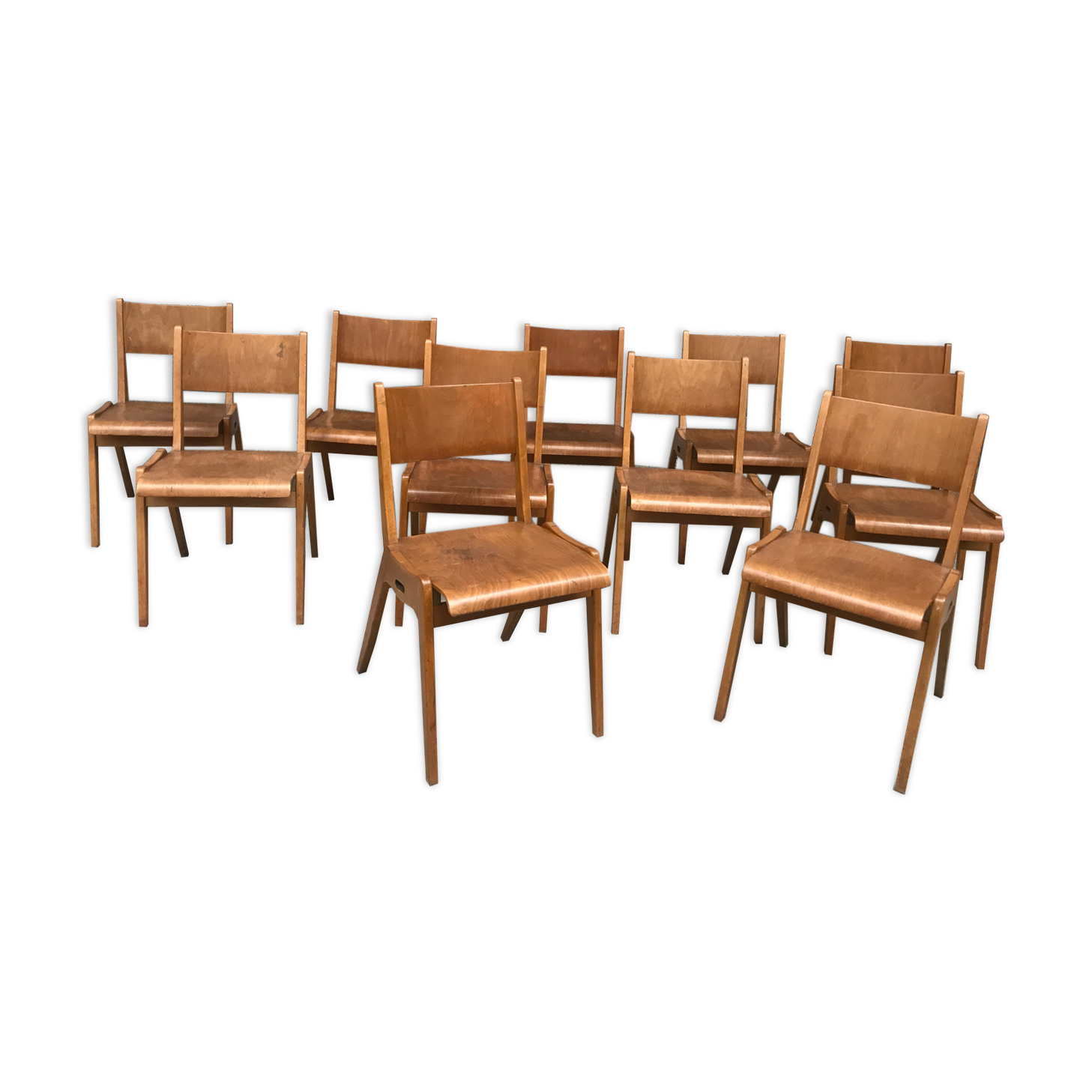 Series of 11 chairs 1950/1960