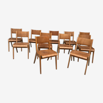 Série de 11 chaises 1950/1960