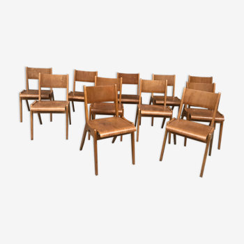 Series of 11 chairs 1950/1960