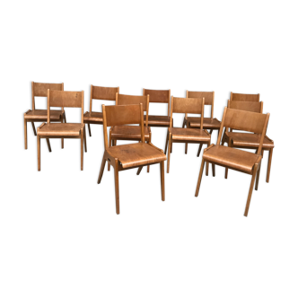 Série de 11 chaises 1950/1960