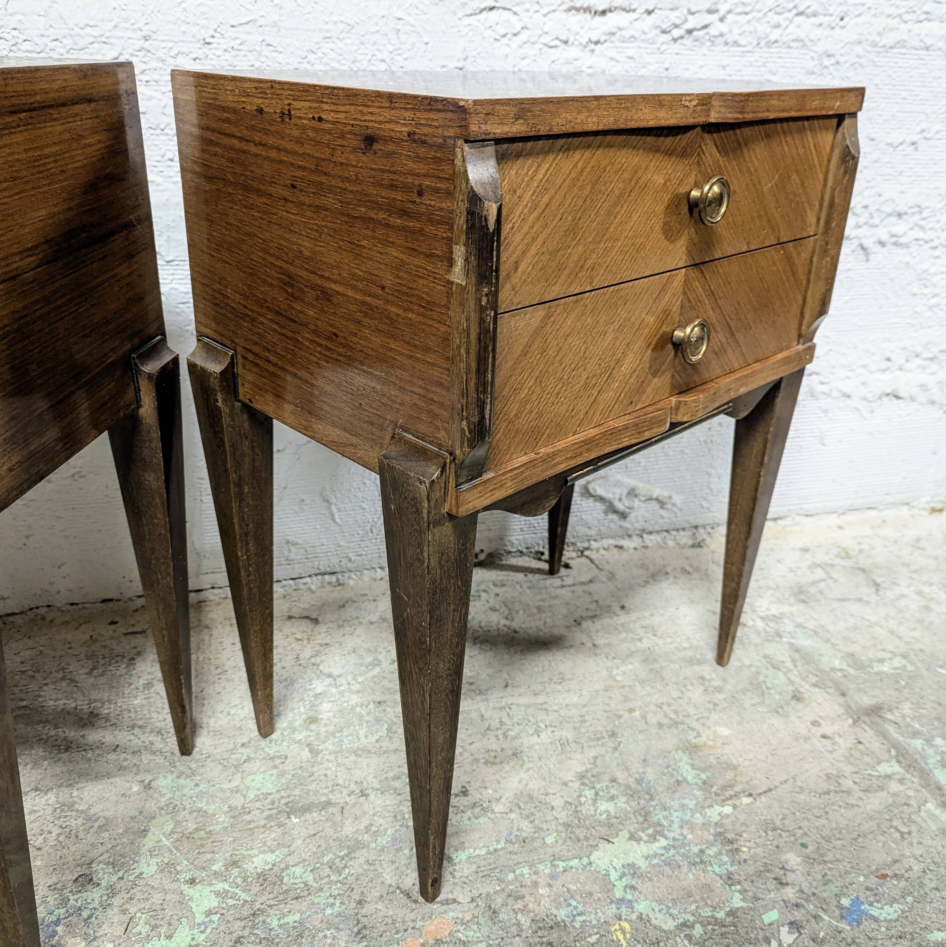 Pair of Art Deco bedside tables
