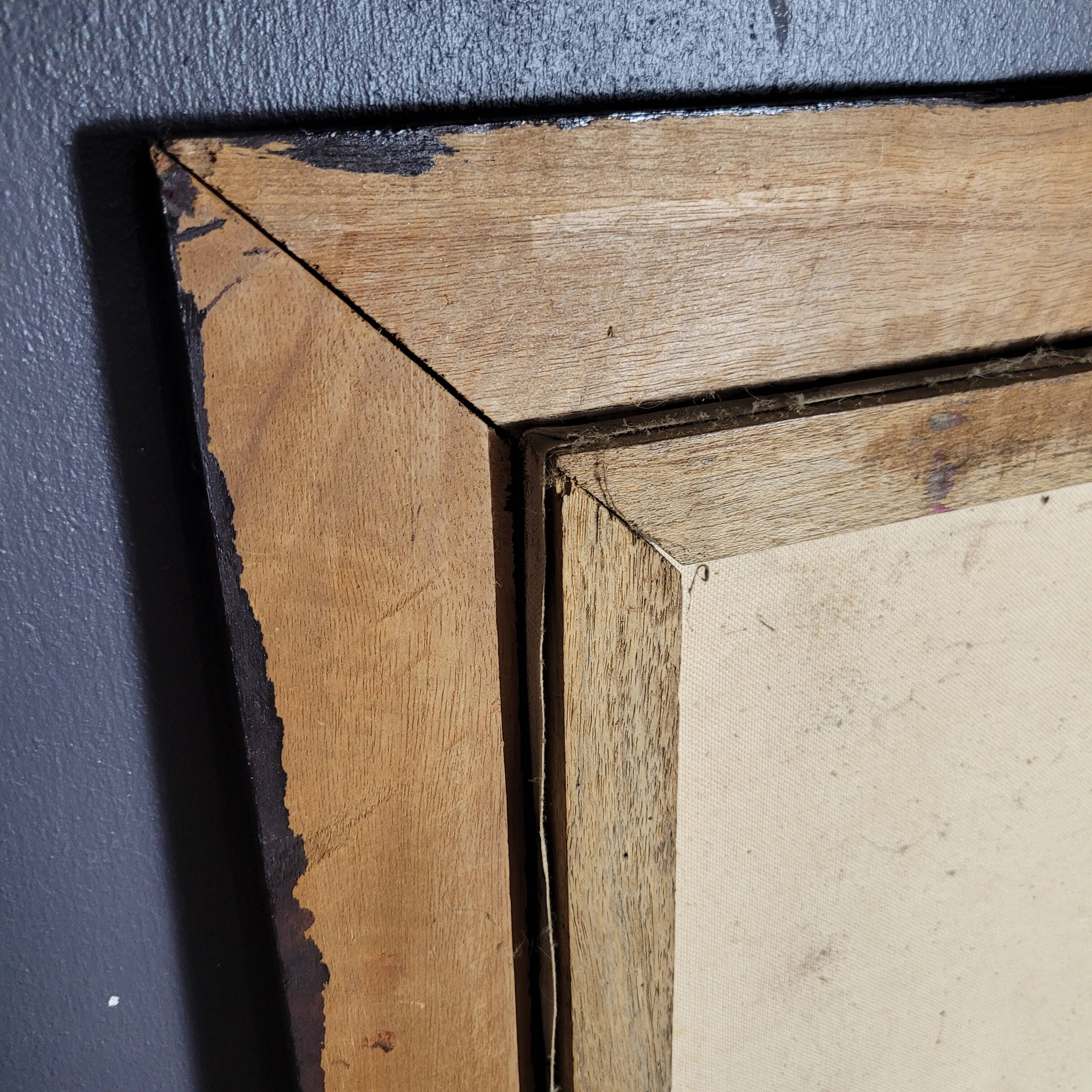 Asian Portrait Painting Oil On Canvas (Vietnam or China)