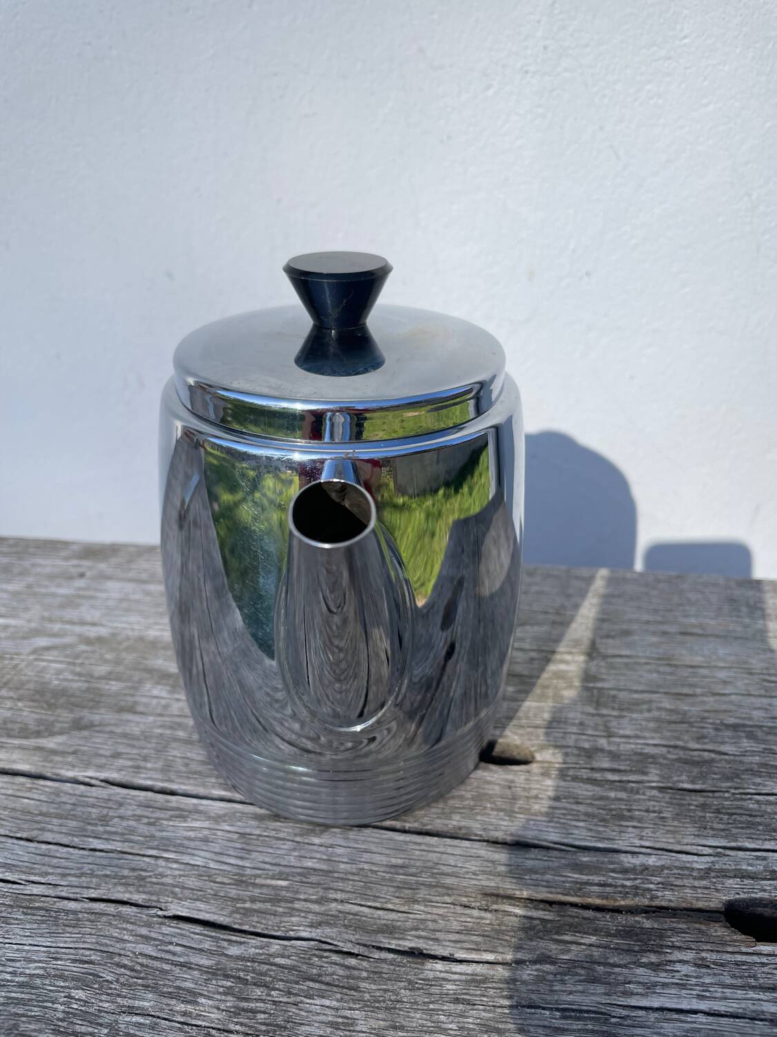 1970s stainless steel teapot