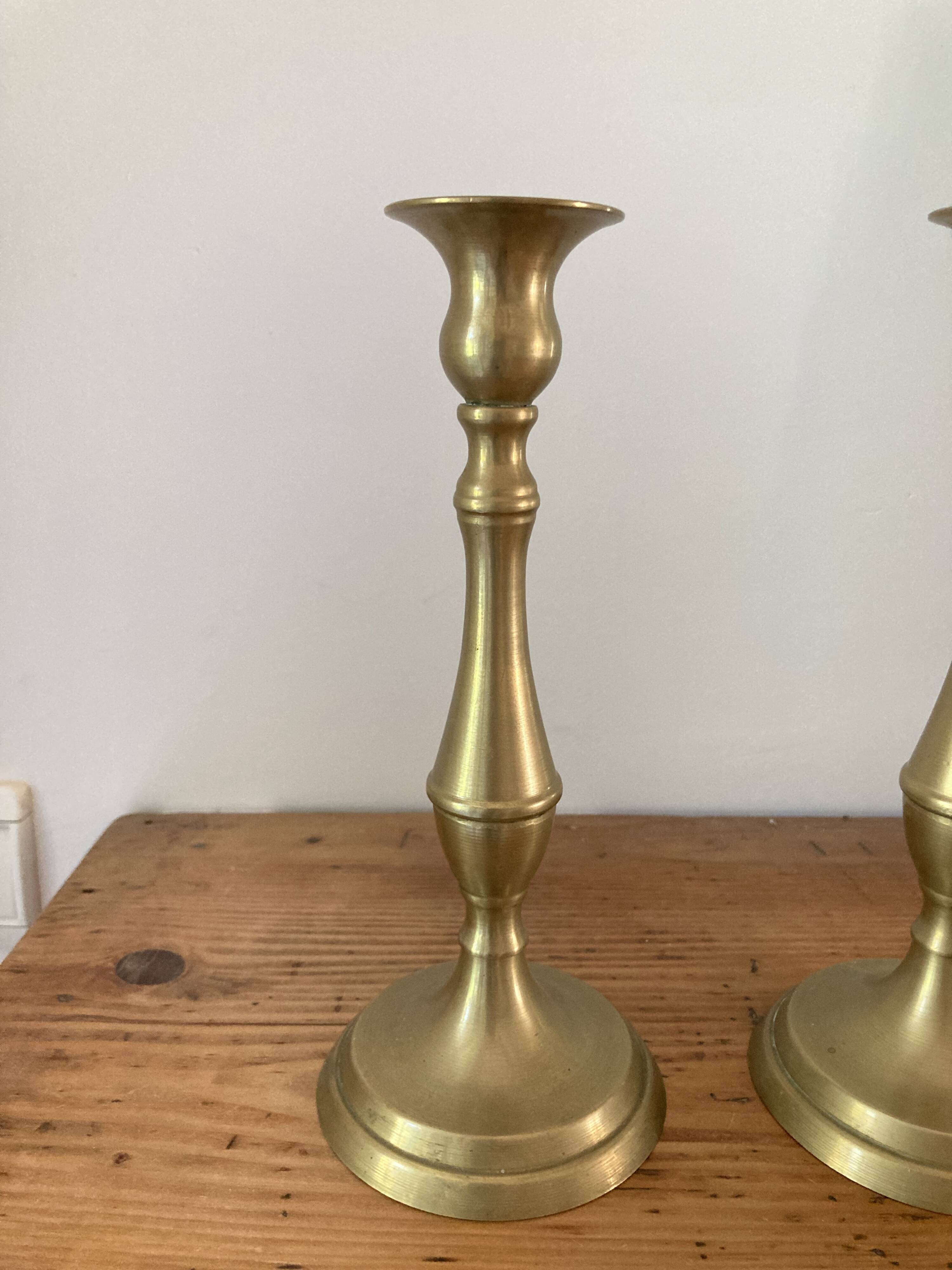 Pair of vintage brass candlesticks