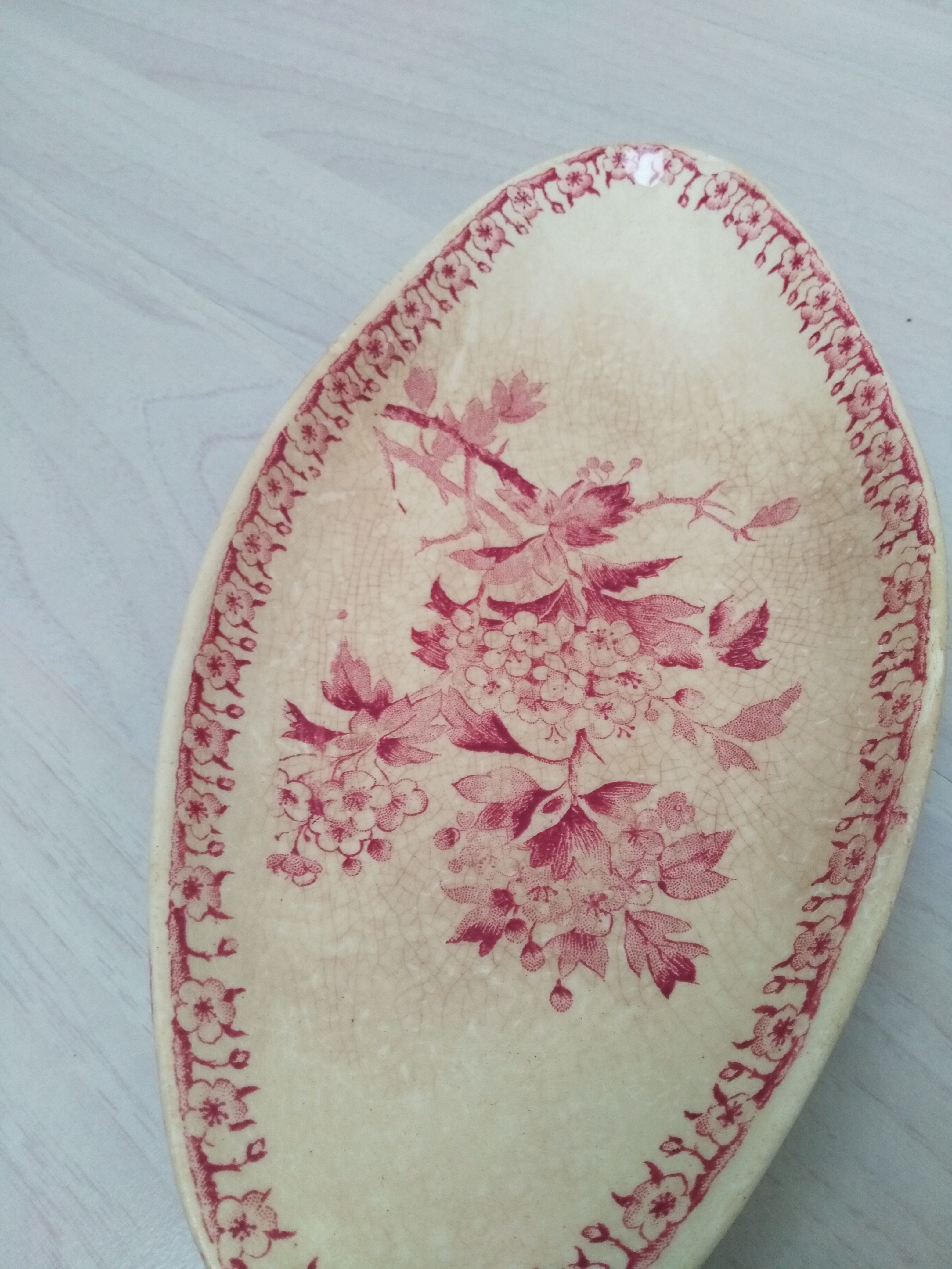 Ravier in iron earth of Gien model Pink hawthorn