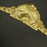 Grand fronton style Louis XV du XIXe - bronze signé Poix Blin