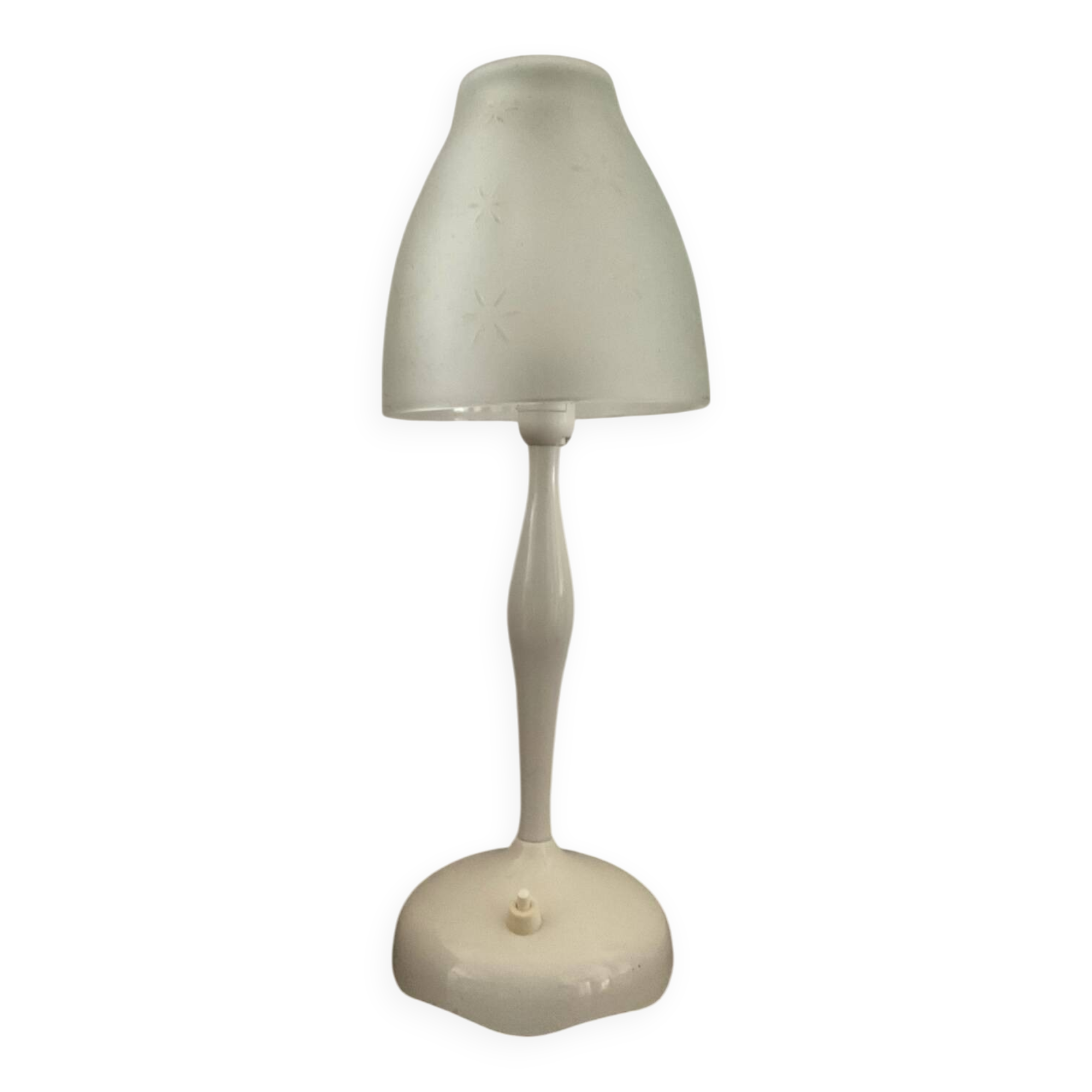 Vintage IKEA lamp in frosted glass and metal
