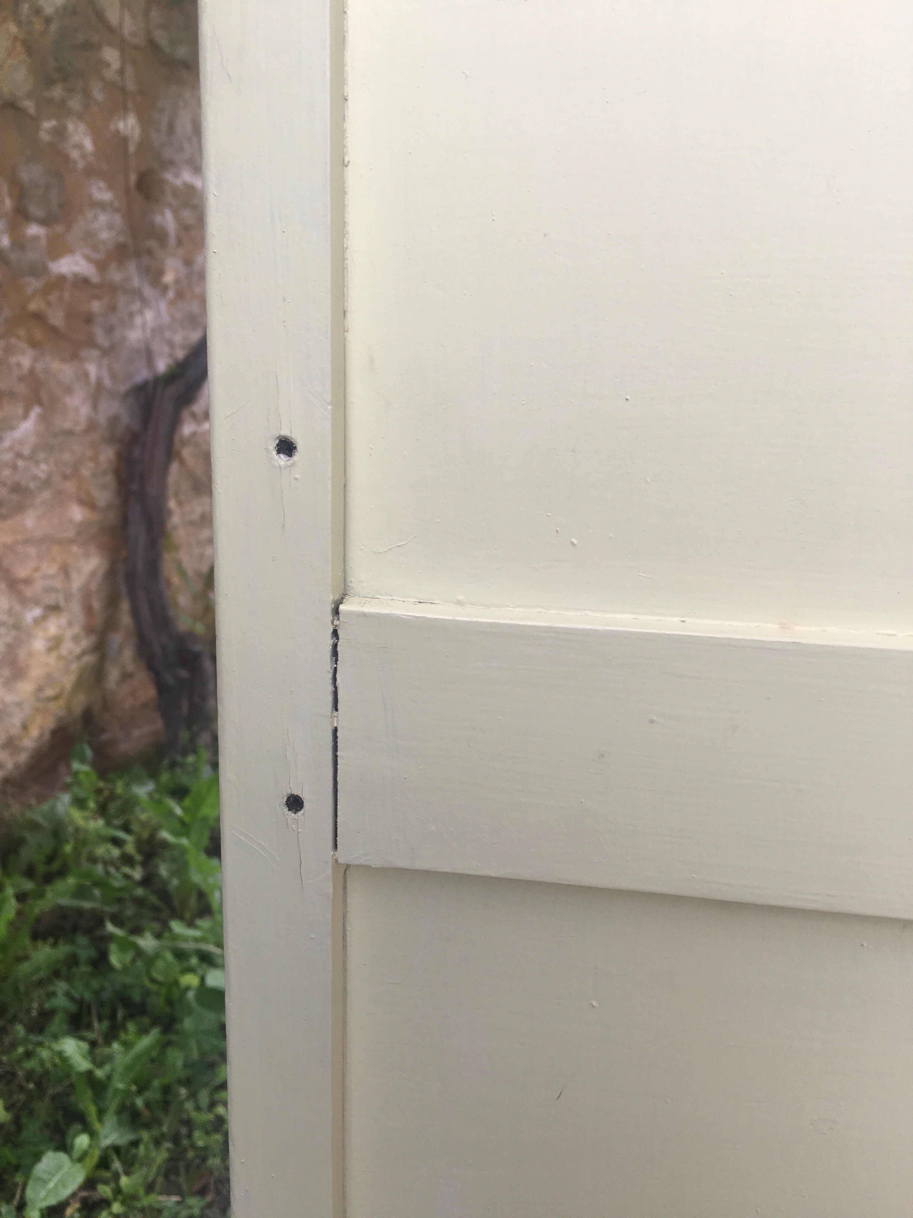 Parisian yellow wooden wardrobe