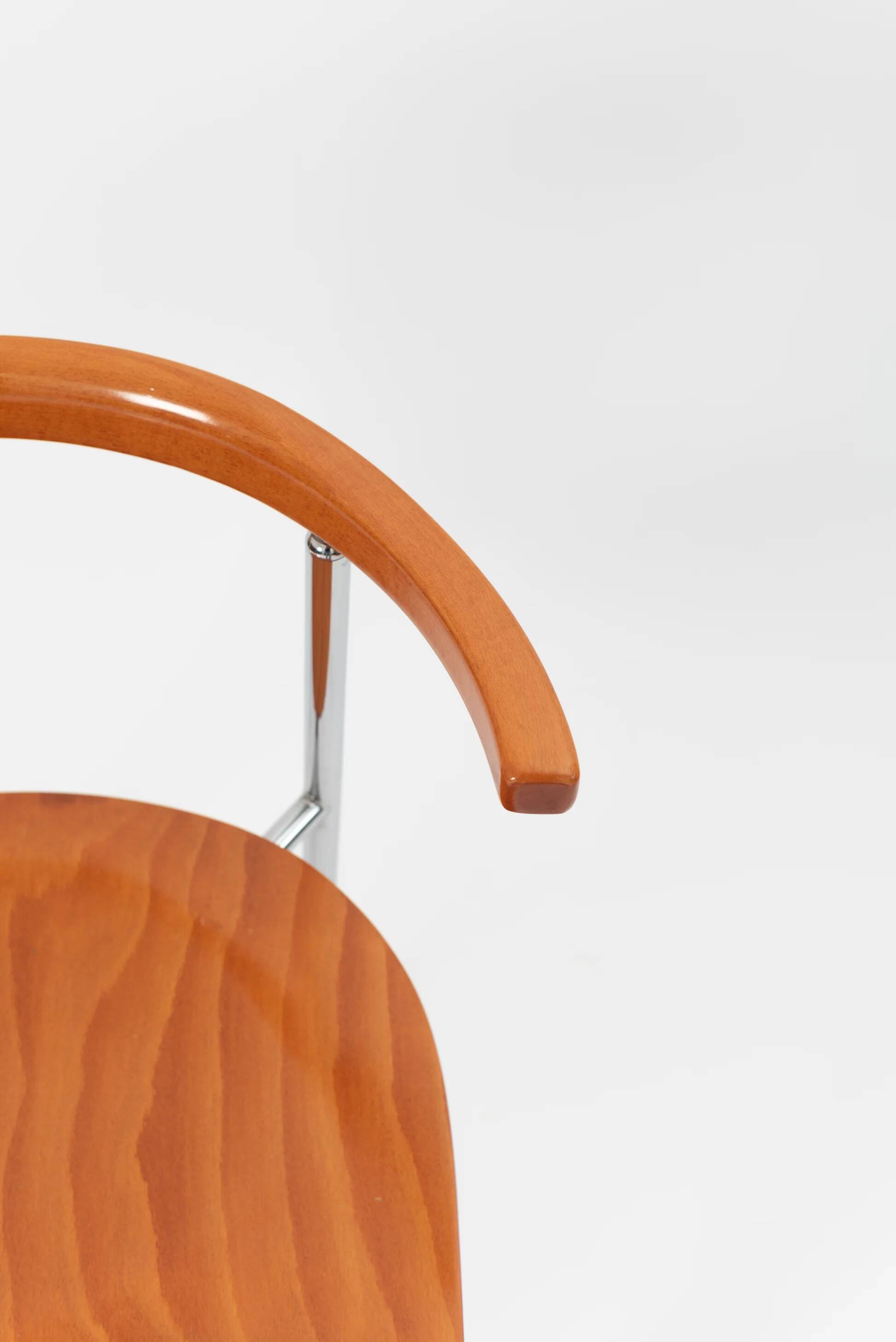 Set of 6 Italian cherry wood chairs