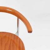 Set of 6 Italian cherry wood chairs