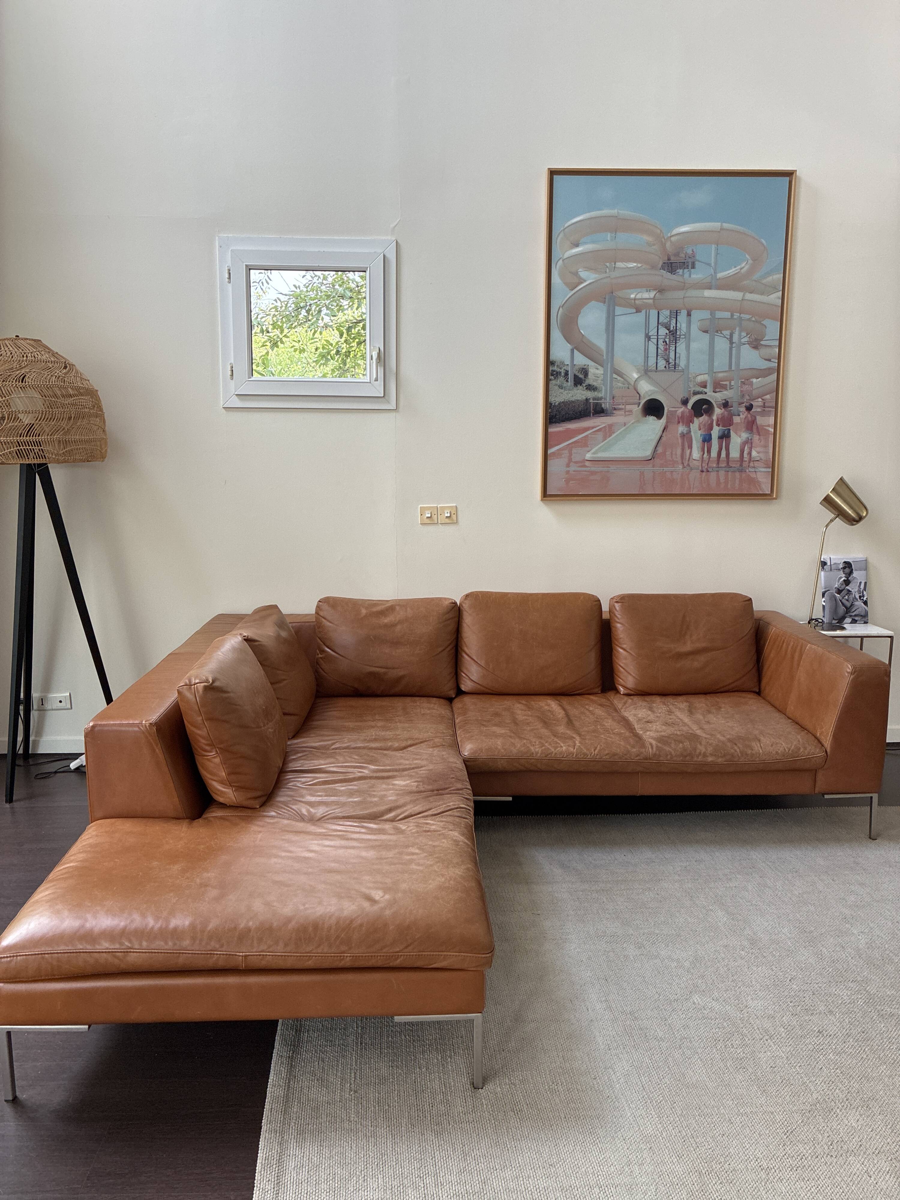 Montino Habitat Vintage Leather 5-Seater Sofa