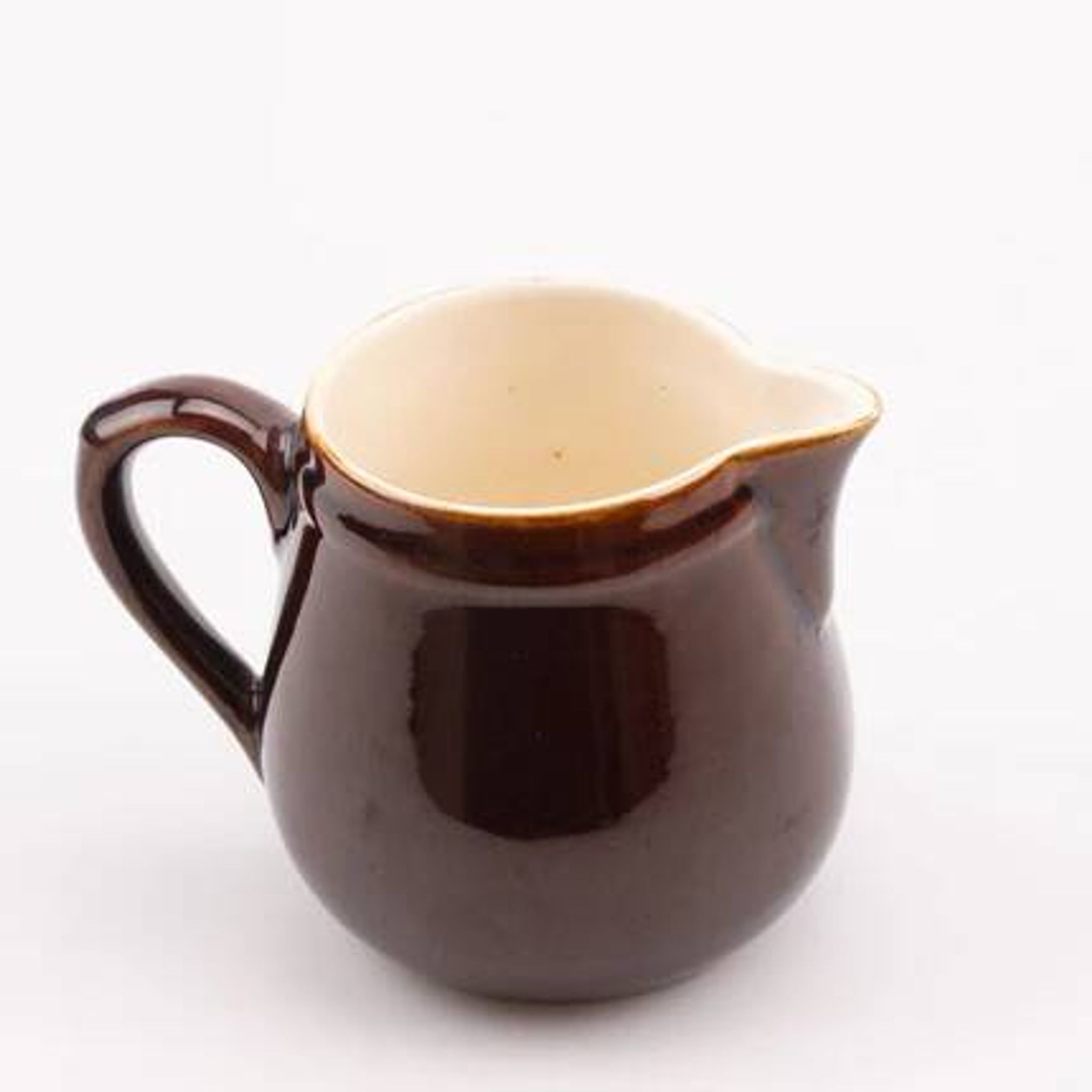 Set of 6 cups and saucers Villeroy & Boch - Bistro model - Brown and white - 1960s