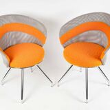 Paire de fauteuils pivotant vintage