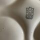 Gien earthenware white slip dish 1970