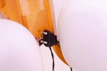 Atomic age floor lamp, vintage hotel lighting, Czechoslovakia 1970s