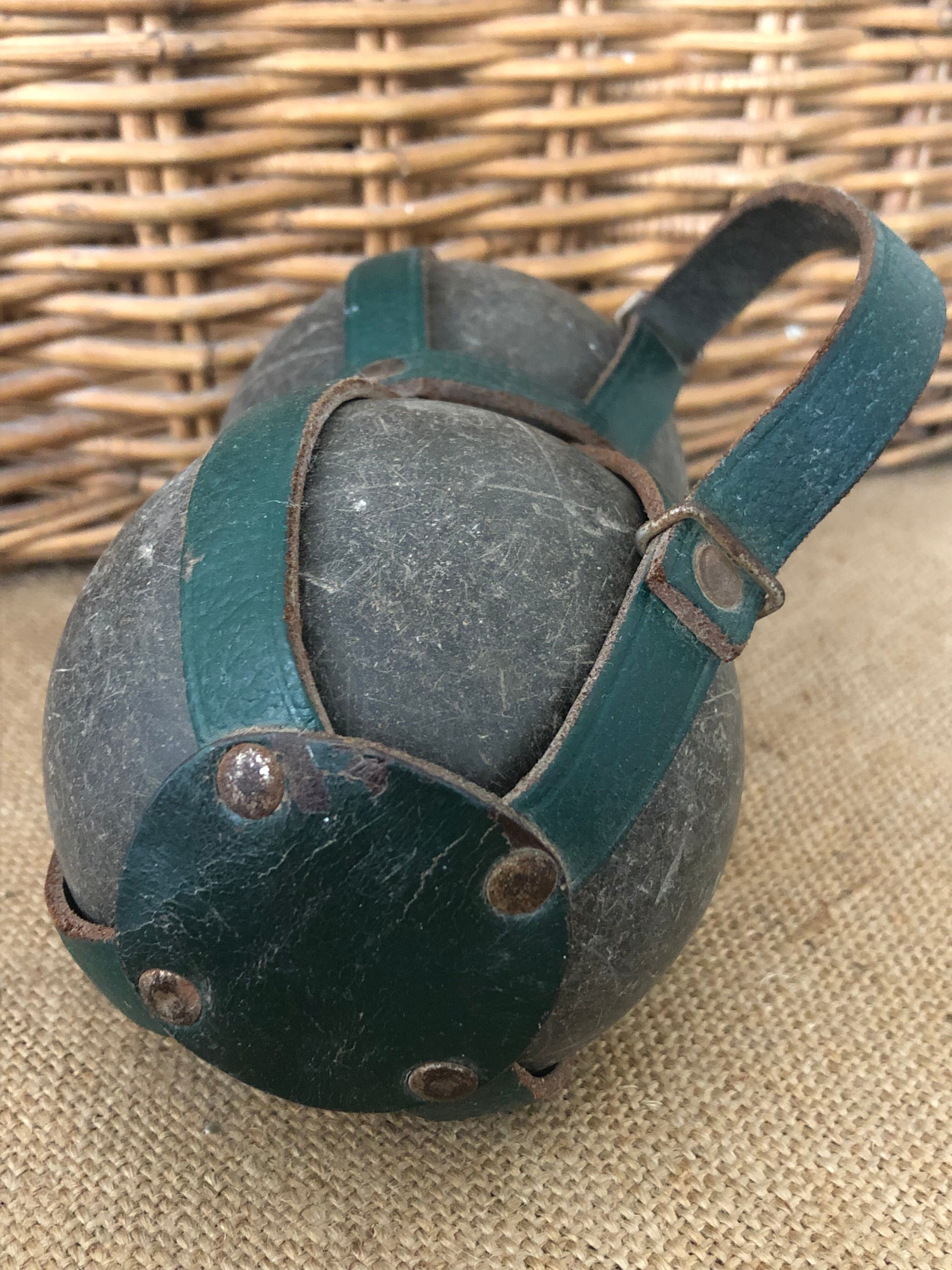Petanque balls in their strap bag