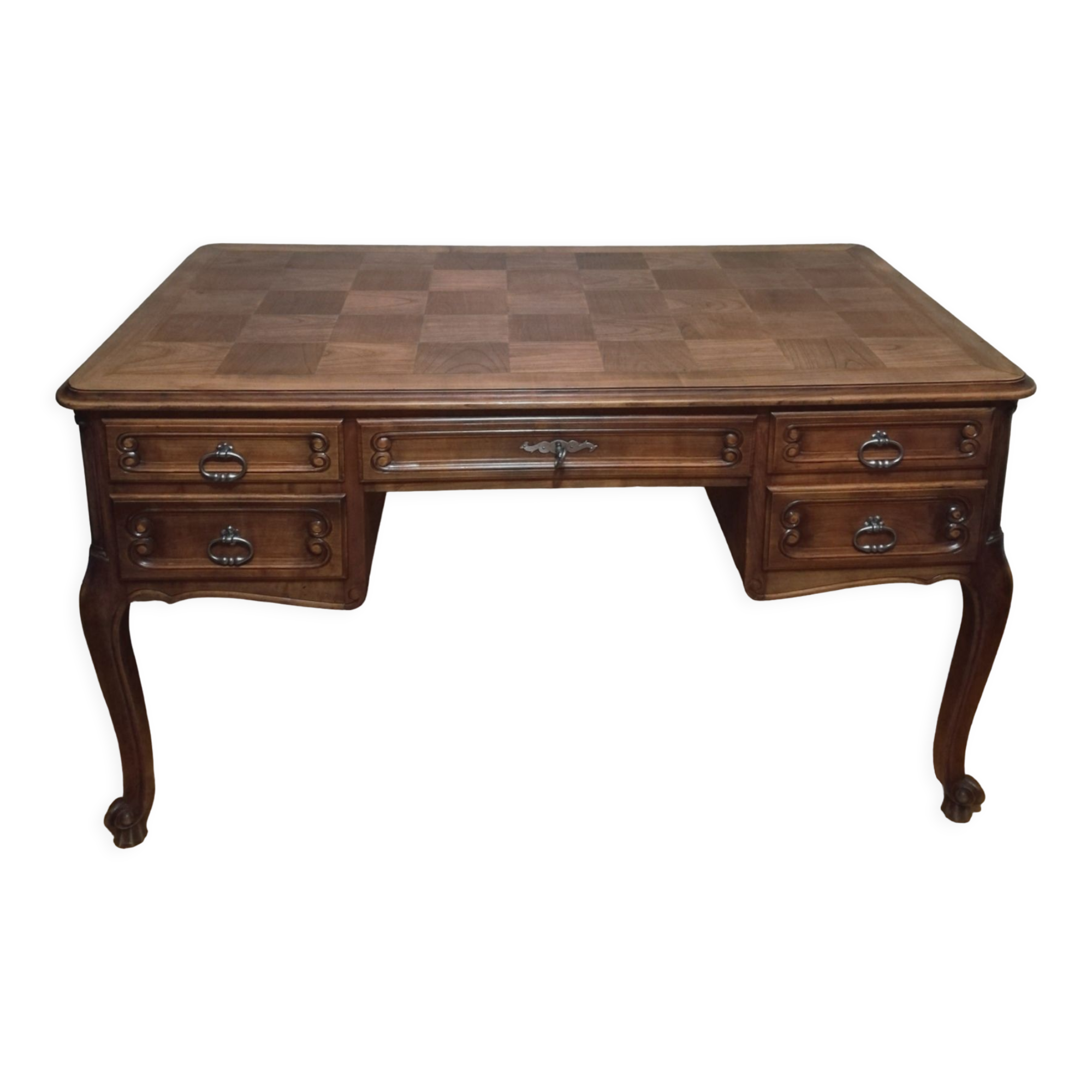 Louis XV style oak minister's desk