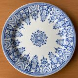 6 old flat plates in Gien earthenware