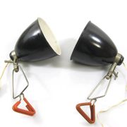 Set of two HALA clamp lamps from the 1950s, Dutch design.