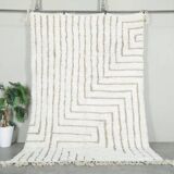 Pure natural wool Berber rug for your living room, size 150 x 250 cm.