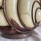 Art Deco vase in marbled glass and wrought iron, 1930s.