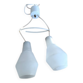 2 opaline suspensions Doria Leuchten