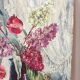Tableau vintage bouquet de fleurs lilas