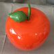 Seau à glaçons vintage pomme orange 70'