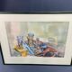 Tableau aquarelle Nature Morte aux verres signée Guy Barbier