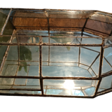 Antique glass and brass showcase handmade