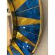 Sunburst mirror in glass paste and brass, 1960s