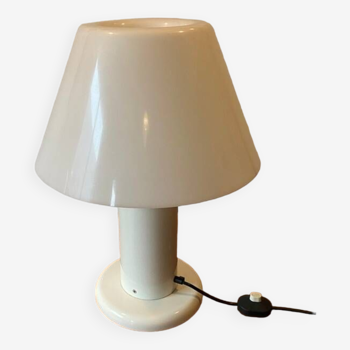 Guzzini lamp white lacquered metal height 55cm 1970 vintage