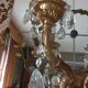 Vintage wall lamp with glass pendants.