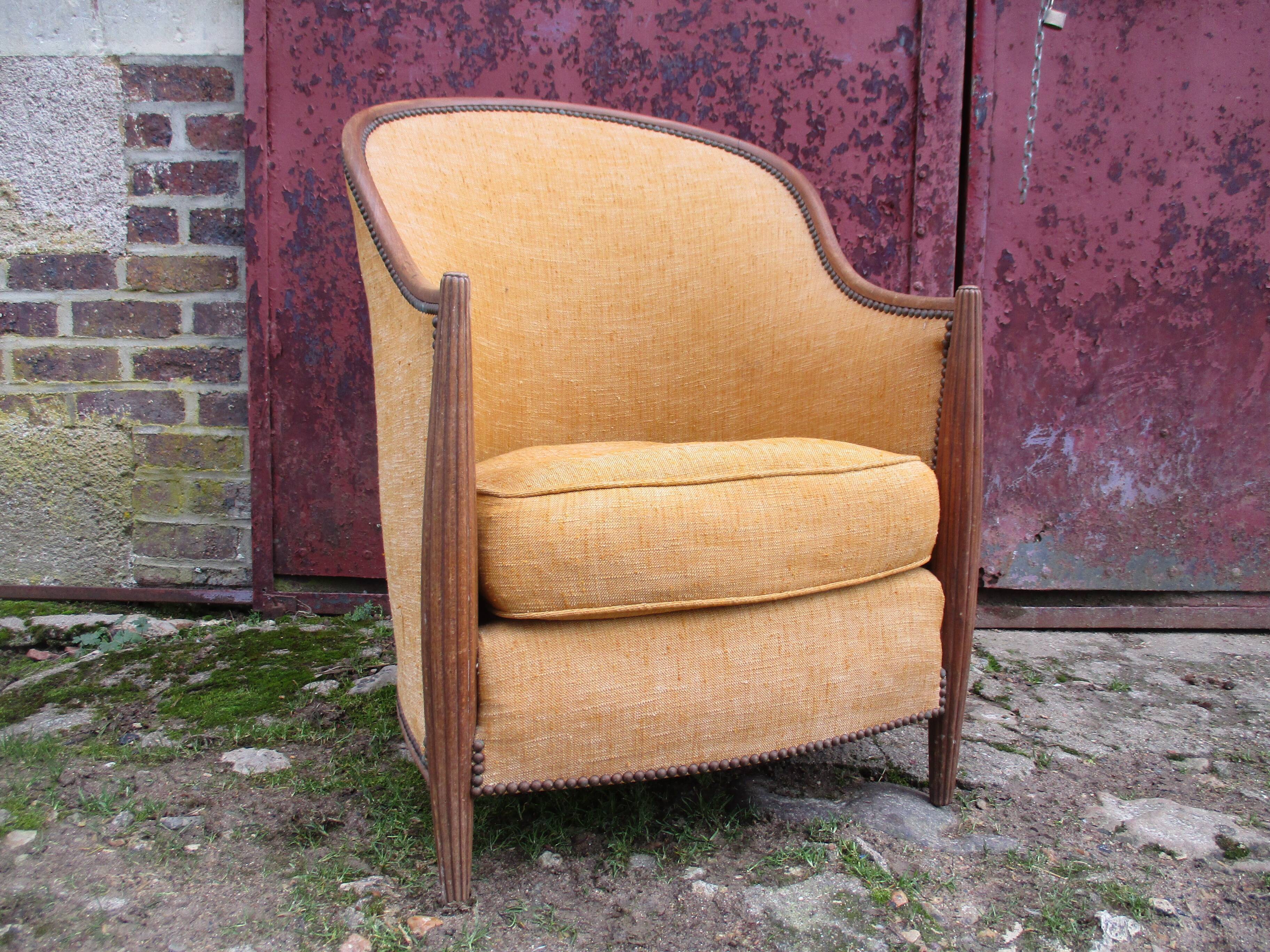 Fauteuil bergere de style Louis XVI art-deco