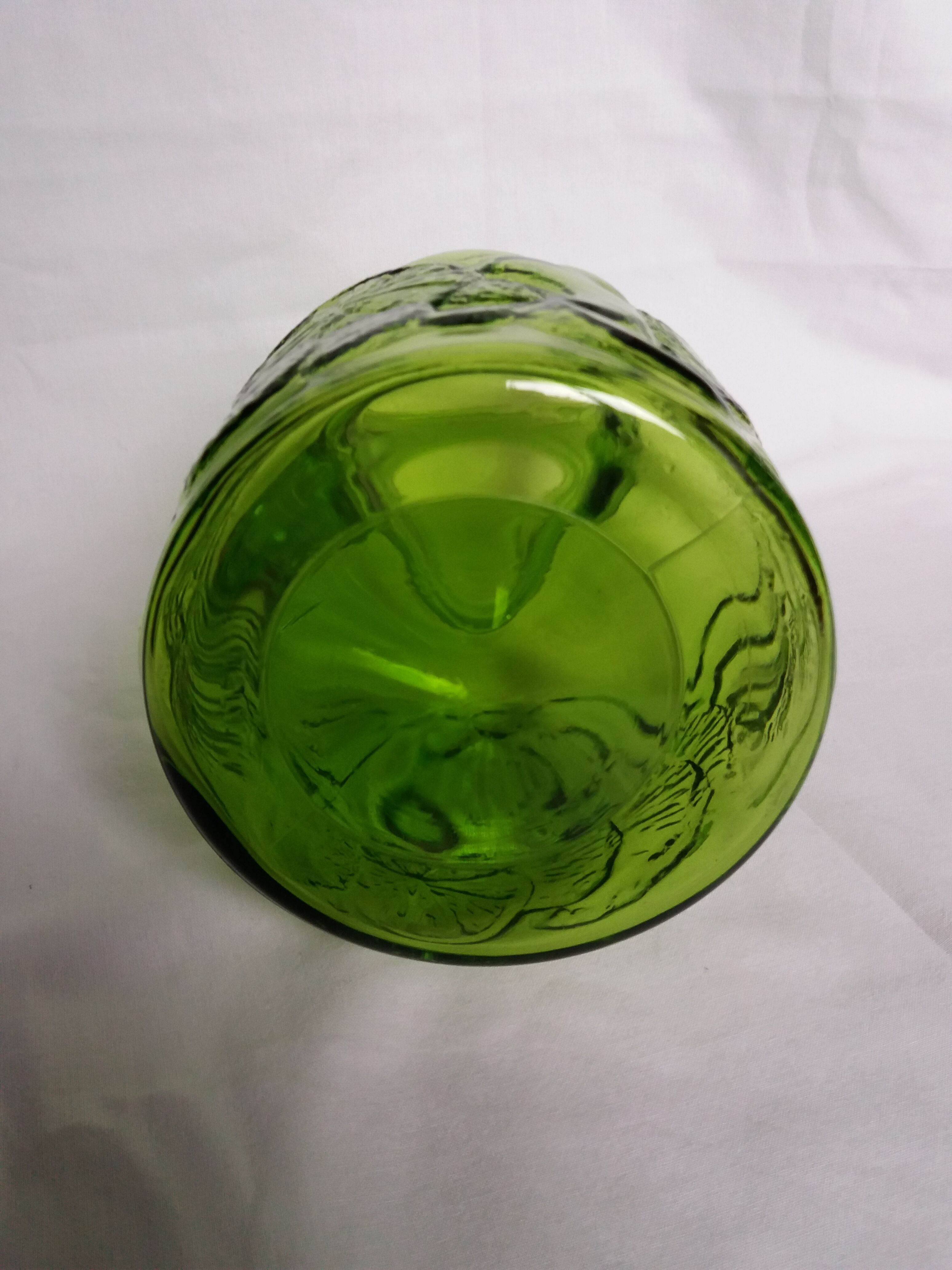 Italian orangeade carafe pitcher in green glass